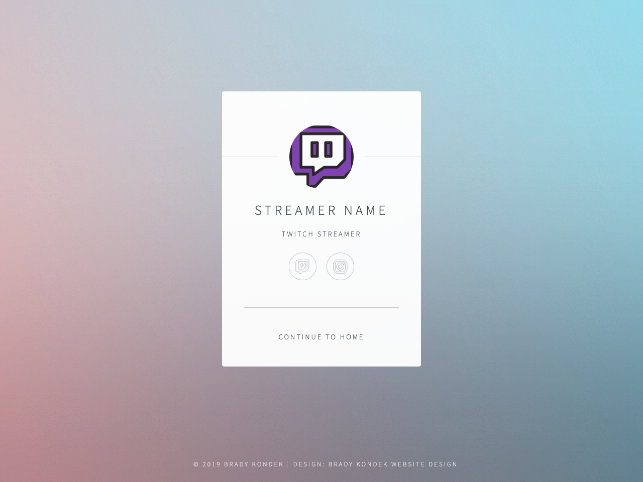 Streamer Theme screenshot