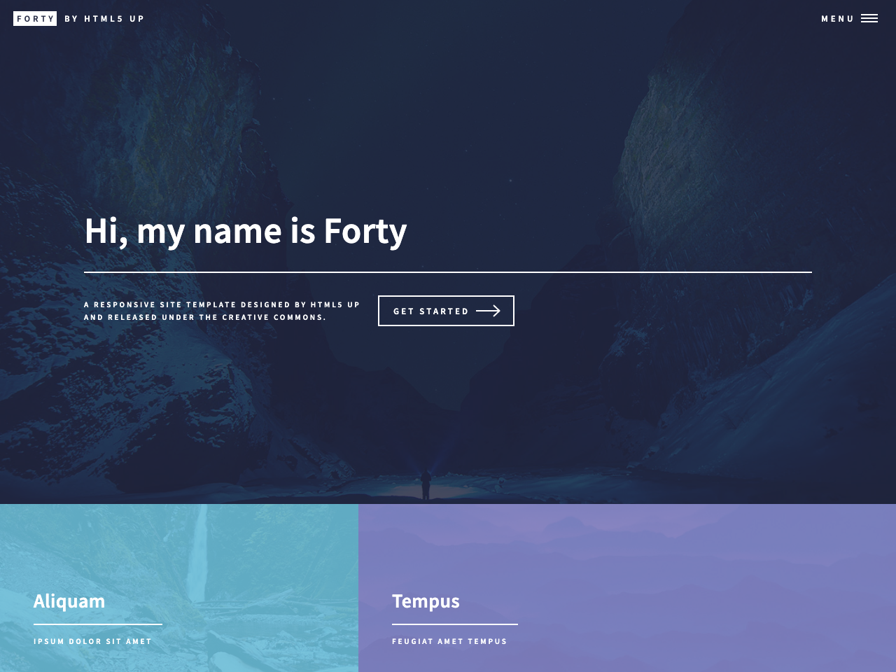 Gatsby Starter Forty screenshot