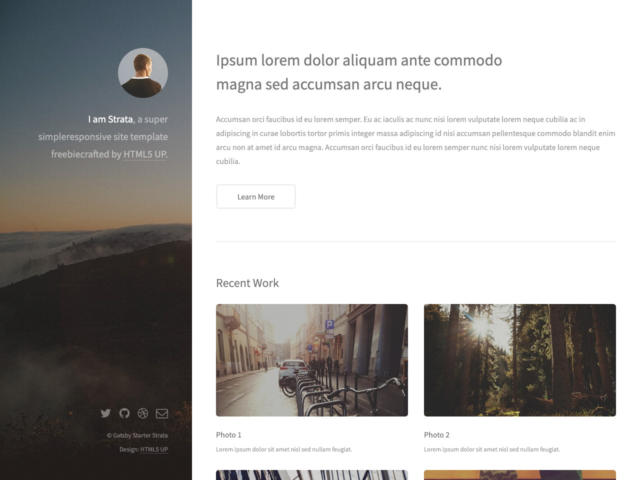 Gatsby Strata screenshot