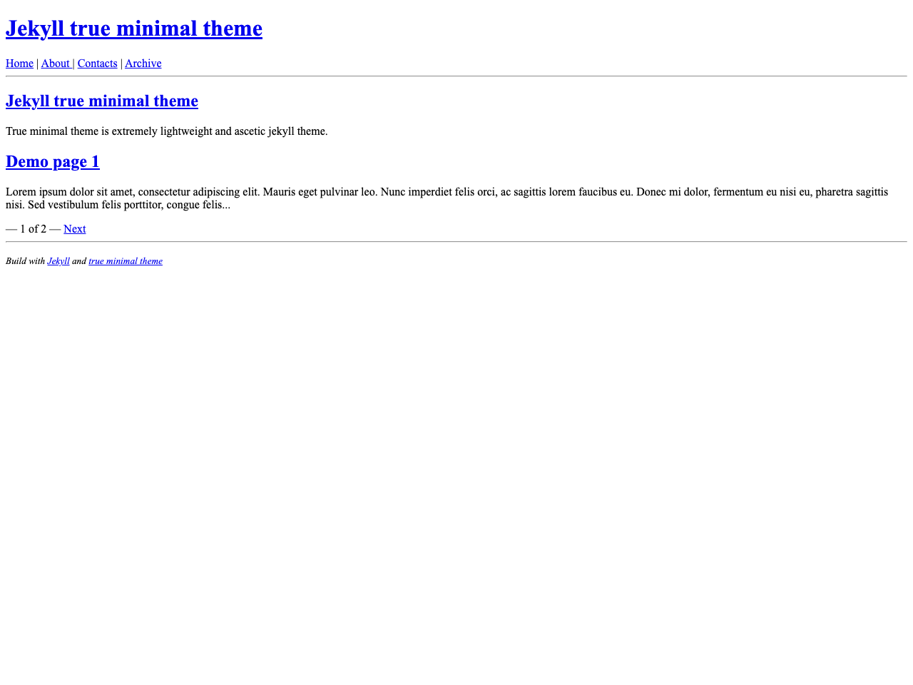 True Minimal screenshot