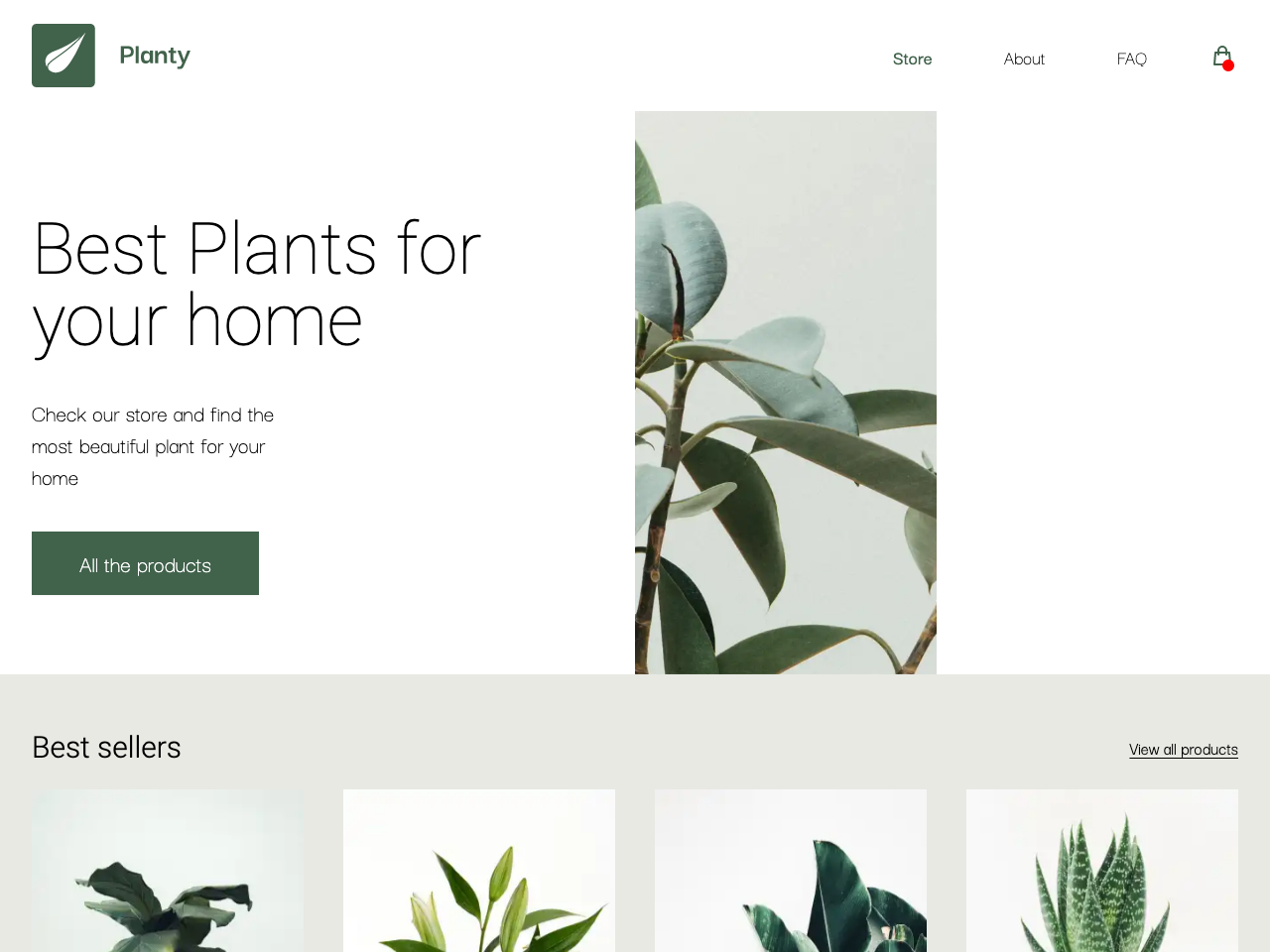 Flotiq Gatsby Shop 2 – Green Shop screenshot