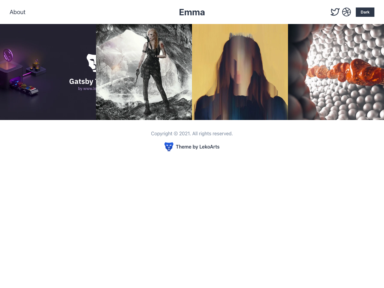 Gatsby Starter Portfolio Emma screenshot