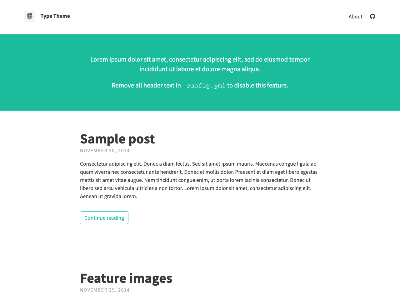 Jekyll Type Theme screenshot