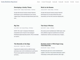 Gatsby Markdown Blog Starter screenshot