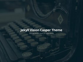 Jekyll Vision Casper Theme screenshot